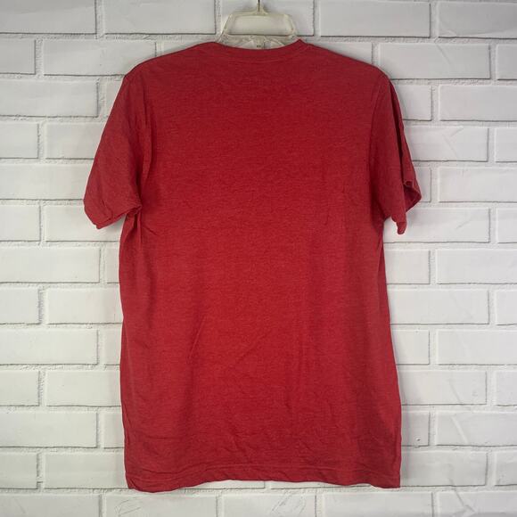 Tee Villain tshirt Free Mustache Rides Vlad red ringspun cotton medium unisex - Picture 4 of 5